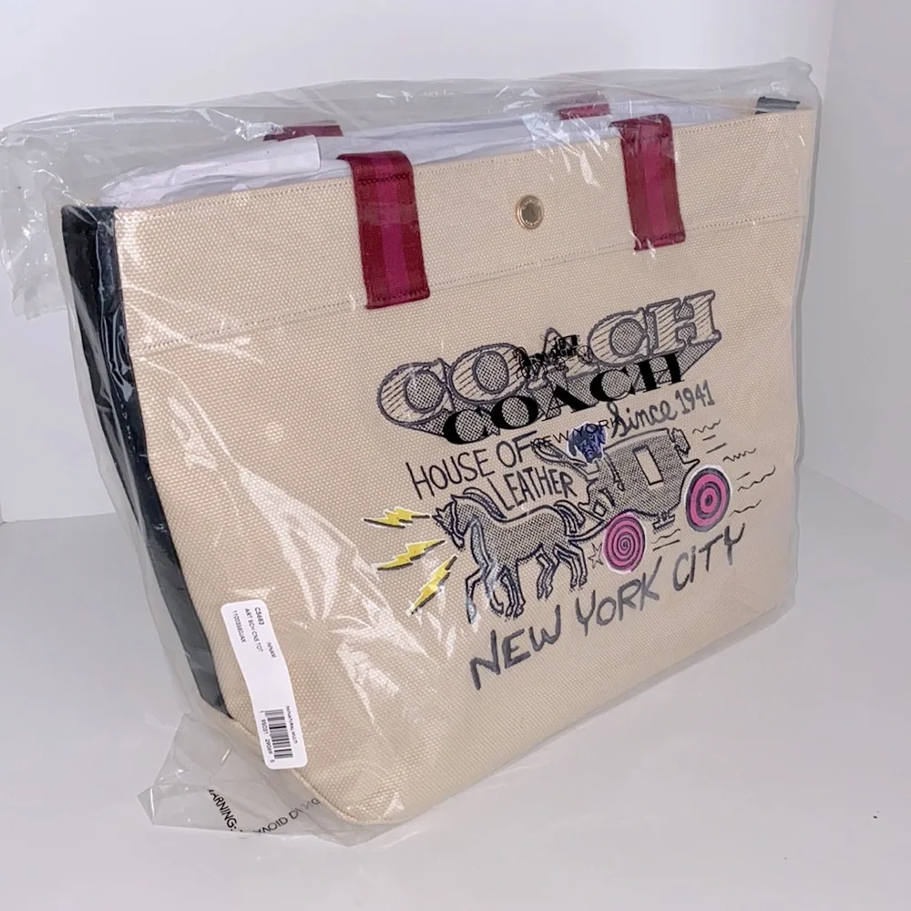 Coach Art School Canvas Tote - Picture 6 of 10